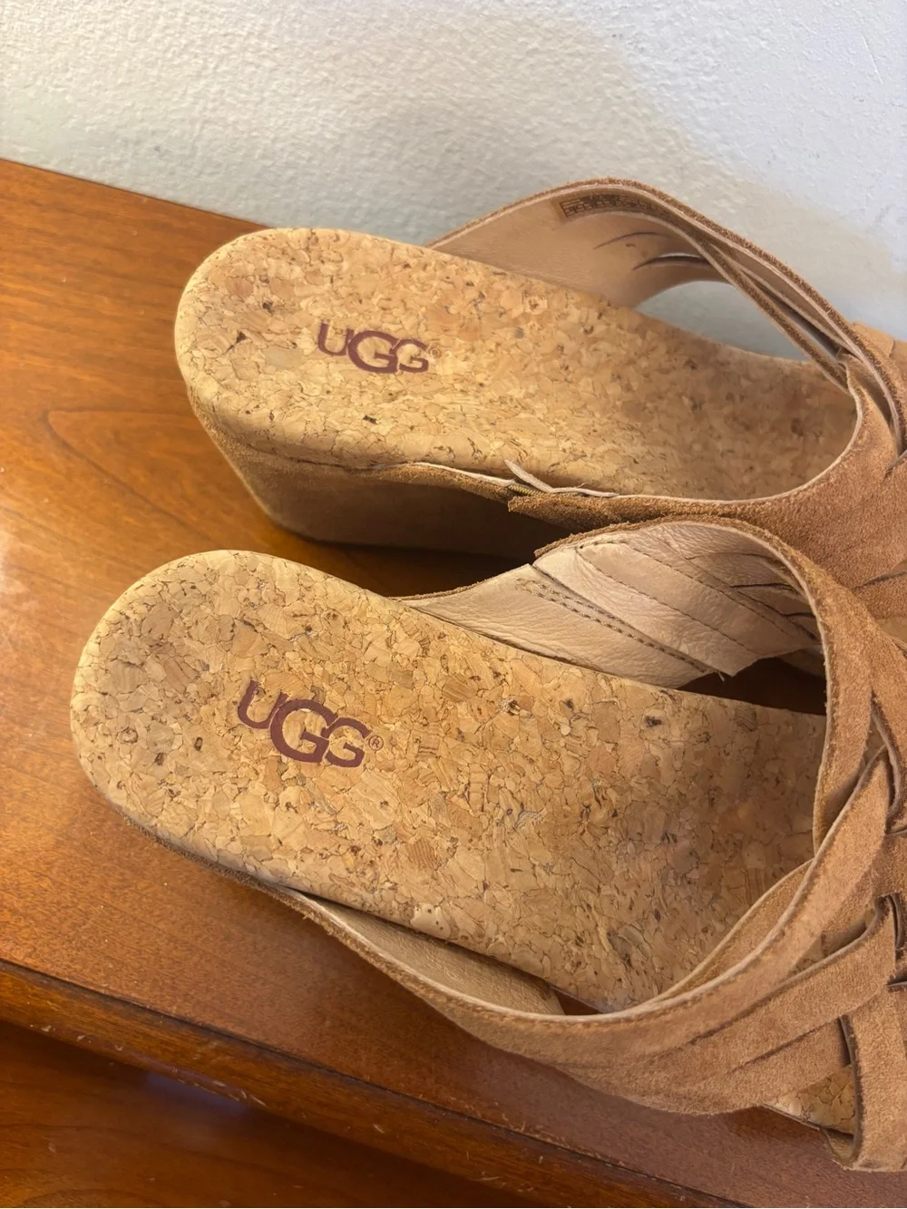 UGG Lilah Weave Strappy Wedge Slide Sandals